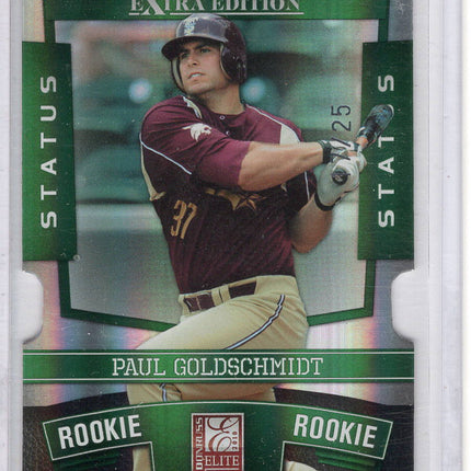 2010 DONRUSS Elite Emerald Paul Goldschmidt Rookie Card 17/25!