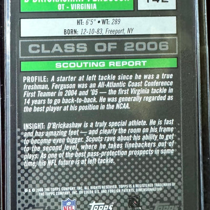 🏈 2006 Topps Draft Picks and Prospects Chrome D'Brickashaw Ferguson #142