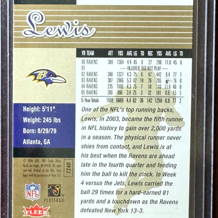🏈 2006 Fleer Ultra Jamal Lewis #14 | Baltimore Ravens