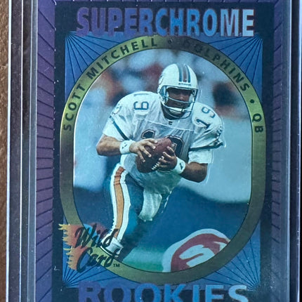 🏈 1993 Wild Card Super Chrome Rookies Scott Mitchell #20