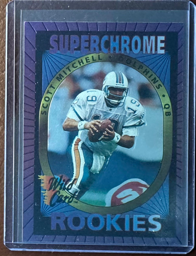 🏈 1993 Wild Card Super Chrome Rookies Scott Mitchell #20