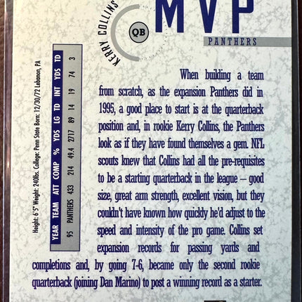🏈 1996 Upper Deck Collector's Choice MVP Insert Kerry Collins #M5