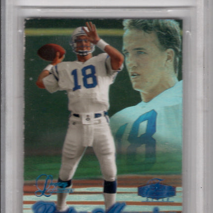 1998 Flair Showcase Legacy Collection Row 2 Peyton Manning Rookie 031/100, Beckett graded 8.5