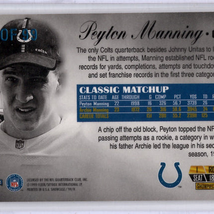 1999 Flair Showcase Legacy Collection Peyton Manning 64/99!