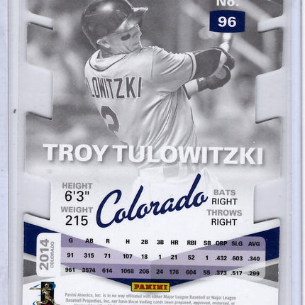 2014 Panini Elite Status Troy Tulowitzki Auto 13/15!