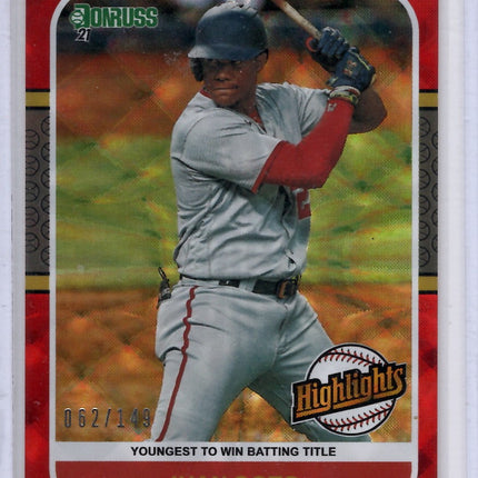 2021 Panini Donruss Highlight Juan Soto 062/149