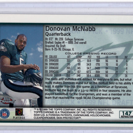 1999 Topps Chrome Refractor Donovan McNabb Rookie Card