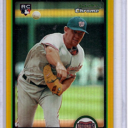 2010 Topps Bowman Chrome Gold Refractor Stephen Strasburg Rookie Card 46/50!