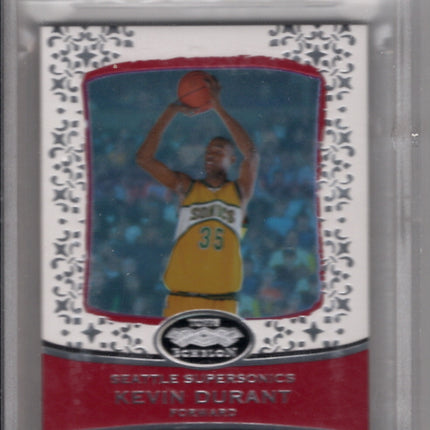 2007-08 Topps Echelon Red Kevin Durant Rookie 17/25, Beckett graded 8.5