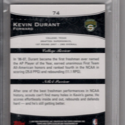 2007-08 Topps Echelon Red Kevin Durant Rookie 17/25, Beckett graded 8.5