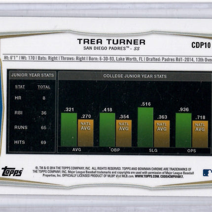 2014 Topps 1st Bowman Chrome Refractor Trea Turner RC!