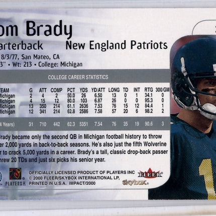 2000  Skybox Impact Tom Brady Rookie Card