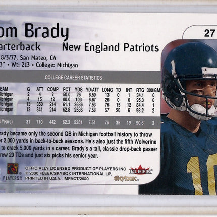 2000 Skybox Impact Tom Brady Rookie Card