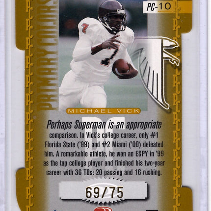 2001 Panini Donruss Elite Primary Colors Michael Vick RC 69/75!